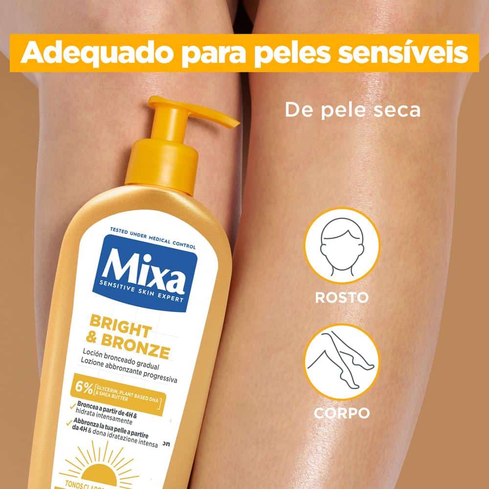 Loção hidratante iluminadora bronzeado gradual
