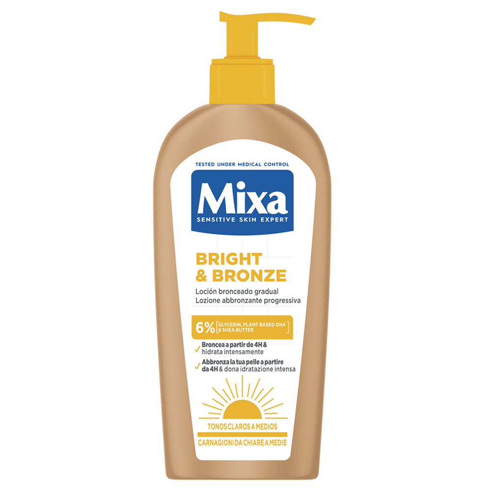 Loção hidratante iluminadora bronzeado gradual front