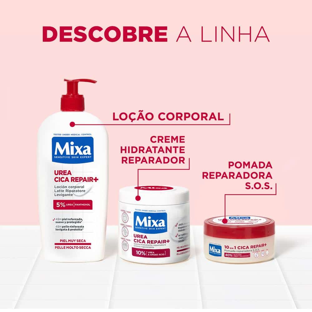 Mixa Pomada Reparadora S.O.S 10-em-1 Cica Repair+ para pele seca ou gretada 150ML